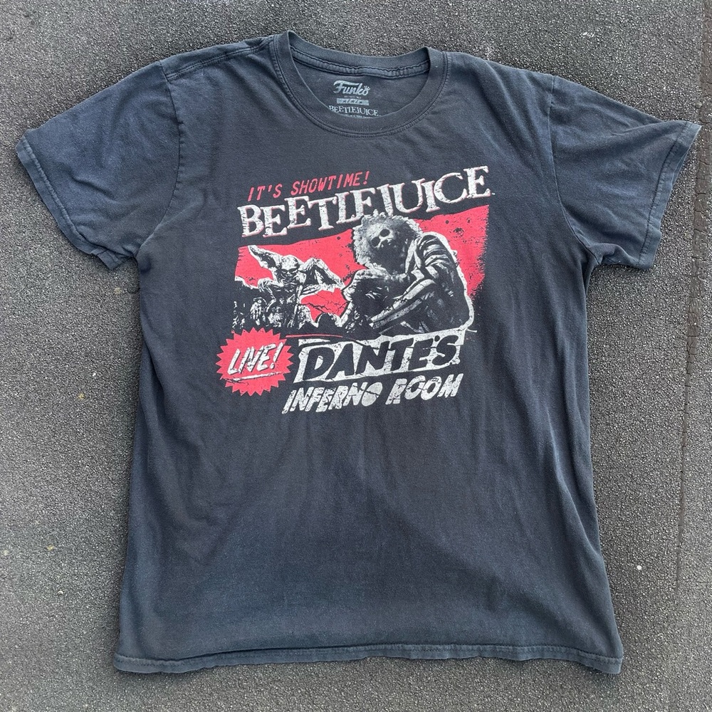 Funko Beetlejuice It’s Showtime! Black Graphic T-Shirt size Medium